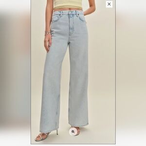 Reformation Cary High Rise Slouchy Wide Leg Jeans